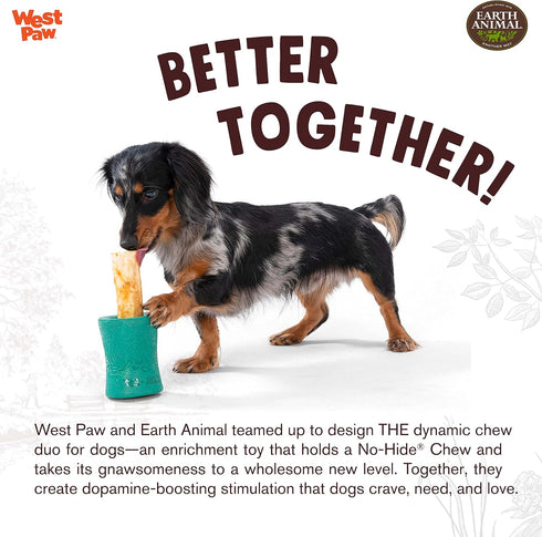 WEST PAW Funnl Dog Chew Toy - Interactive Treat Toy, Fillable with Earth Animal No-Hide Chews, Large