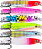 Saltwater Fishing Jigs, 6pcs Vertical Flat Jigging Lure for Tuna, Amberjack, Kingfish, and Snapper Fishing