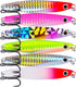 Saltwater Fishing Jigs, 6pcs Vertical Flat Jigging Lure for Tuna, Amberjack, Kingfish, and Snapper Fishing