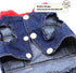 SILD Pet Clothes Dog Jeans Jacket - Cool Blue Denim Coat for Small Medium Dogs, Classic Hoodies (Red, XS)
