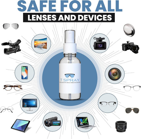2oz Anti Fog Spray - Professional-Grade Anti-Fog Spray for Glasses, Dental Loupes, Hockey mask, Motorcycle Visor