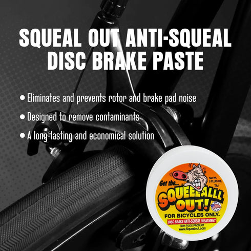 PV BIKE WORKS 3 oz Squeal Out Anti-Squeal Disc Brake Paste Brake Lubricant & Rotors Lube, Stops Squeal for Brakes, Jar