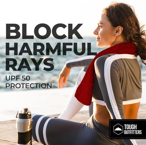 Tough Outdoors Cooling Towel - Ice Wrap & Sweat Rag for Neck & Face, Perfect for Gym, Yoga & Sports