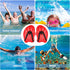 Skylety 3 Pairs Swim Paddle Hand, Adjustable Diving Training Paddle for Men Women Children
