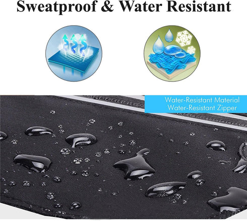 Waterproof Fanny Pack for Women, Adjustable Running Belt Waist Pack Slim Expandable Pocket Belt, Black