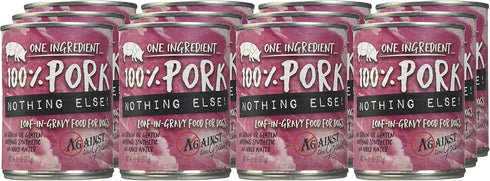 Against The Grain Nothing Else! Pork Flavor Dog Food, 11 oz Cans, Pack of 12