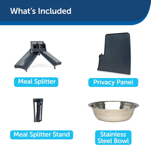 PetSafe 2-Pet Meal Splitter with Bowl, Designed for Smart Feed and Healthy Pet Automatic Cat Feeder