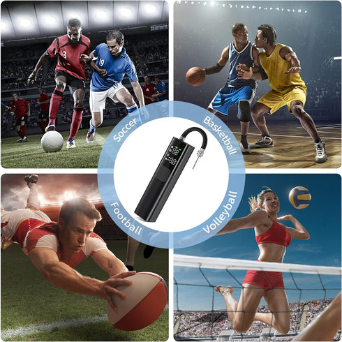 Pumteck MY01 Electric Ball Pump, Inflation & Deflation, Accurate Pressure Gauge, 4 Preset Modes, Automatic Pump for