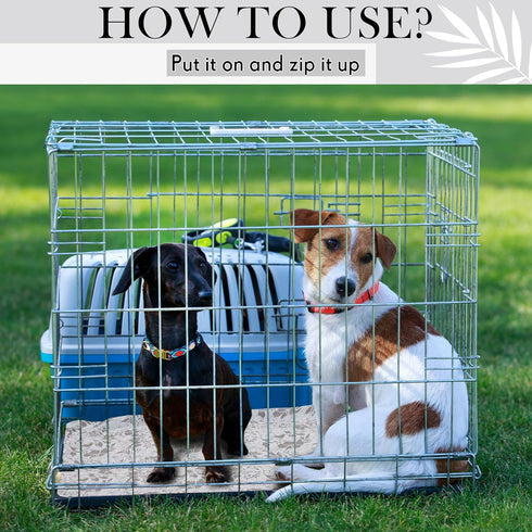Dog Crate Pan Cover, Washable Dog Bed Cover, Crate Liner for Pets, Fits 36 x 24 Inch Dog Crate Tray