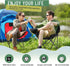 Seeloowy 2 Pack 600D 330lbs(Red, Compact Camping Chairs Portable Folding for Outside with Carry Bag Lightweight Moon