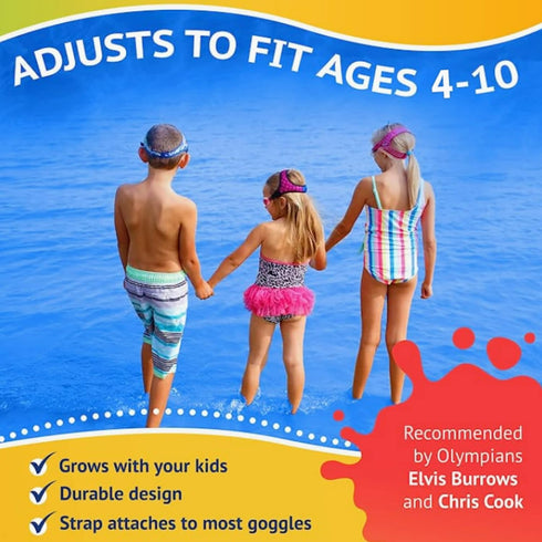 Frogglez Youth Swim Goggle Mask, Wide View Anti-Fog for Kids under 10 (Ages 4-10)