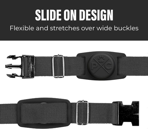 Pup Culture AirTag Dog Collar Holder, Durable and Protective Case for Dog Collar, Track Your Pet