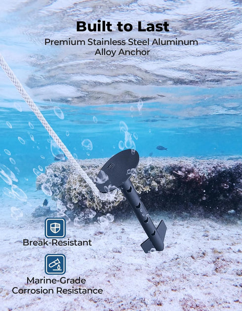 KEMIMOTO Boat Anchor, Kayak Anchor, Jet Ski Anchor for Shallow Water Safety Kit