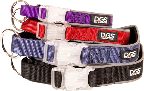 Dog Gone Smart Pet Products Super Bright LED Safety Comet Collar for Dogs, Adjustable Breathable Strong Nylon, for