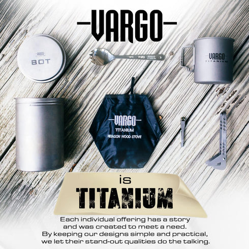 Vargo Titanium Triad Multi-Fuel Stove - Lightweight, Versatile, Solid Titanium Construction