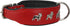 Real Leather Soft Padded Dog Collar for Bulldog (15"-17.5" Neck; 1.75" Wide, Red/Black)