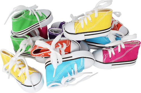 Bonka Bird Toys Pk12 Mini Sneakers, 3" Long by 1.50" High by 1.25" Wide, Parrot Foot Talon Cage Toy