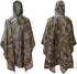 LOOGU Waterproof Rain Poncho Hooded Multi-Use Camo Rain Coat Shelter Ground Sheet for Hunting Camping Hiking
