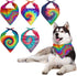 Howilath 5 PCS Set Tie-Dye Dog Bandana, Washable Triangle Neckerchief, Colorful Scarf for Dogs Cats Pets, One Size