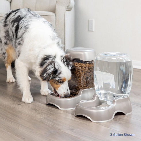 Petmate Pet Cafe Waterer Cat and Dog Water Dispenser, 4 Sizes, 3 GAL, Pearl Tan, Made in USA