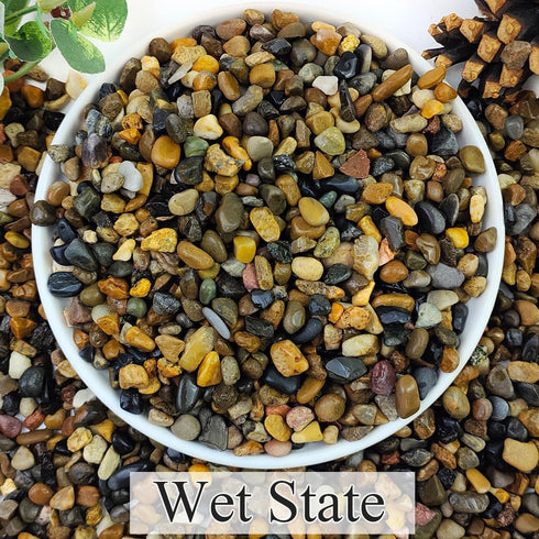2lbs Natural River Rocks, 1/4" Aquarium Gravel, Decorative Pebbles for Plants, Fish Tank, Cactus, Indoor Water Fountains