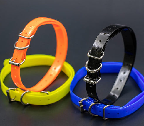 27 ½” X ¾” Replacement Dog Collar Strap Band, 2-Pack for Pet Training, Variety of Colors & Reflective Choices