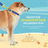 Wags & Wiggles Waterproof PVC Collar in Navy for Medium Dogs, Durable for Pool or Lake