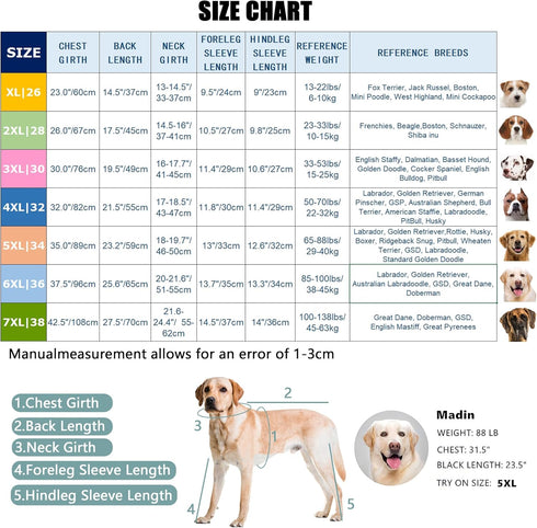 Dog Recovery Suit After Surgery, Medium Large Dog Neuter Shirt Cone Alternatives to Prevent Licking (Grey Shark, XL).