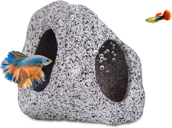 Aquarium Decorations - Cave Fish Tank Accessories Rock Decor for Shrimp Cichlid Hiding Breeding Small Fish Bowl