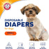 Arm & Hammer for Pets Female Dog Diapers, Size Small, Ultra-Absorbent, Adjustable, Leak-Proof (Pack of 6)