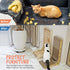 Cat Scratcher Board, L Shape Cat Scratch Pad for Indoor Cats, Floor Mounted Cardboard with Ball Toy