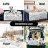 Dog Couch Bed for Large Dogs, Tie-dye Grey Memory Foam, Faux Fur Waterproof Bed for Couch Furniture Protector, 41x37