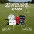 5-Pack Ghost Golf Ball Markers, - Magnetic Ball Marker Tool for Hat Clip or Divot Tool - Cast Stainless Steel - Cool