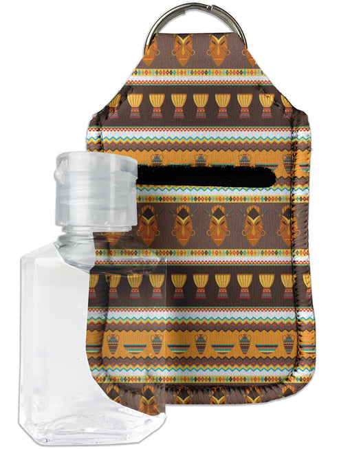 Personalized African Masks Hand Sanitizer & Keychain Holder - Small