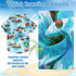 EXPAWLORER Dog Hawaiian Shirt, Summer Clothes, Breathable Polo T-Shirts with Floral and Sea Island Pattern
