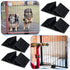 6 Pcs Support Feet for Pet Gate, Black Plastic Triangle Reinforcement Fitting for Free Standing Dog Fence Panels