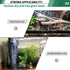 17.7x11.8in Rock Terrarium Background, 3D Reptile Tank Background Board, Decorative Panel for Fish Pet Silo