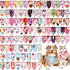Huhumy 100 Pcs Donut Dog Bandanas Bulk Pet Bibs Colorful Triangle Scarf Donut