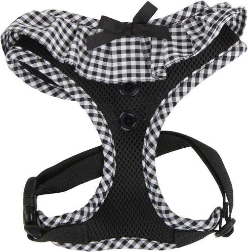 PUPPIA Vivien Dog Harness, Over-The-Head, No Pull, Adjustable for Small Dog, Black, Medium