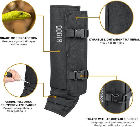 Leg Gaiters, Adjustable Waterproof Snow Boot Gaiters for Hiking, Walking, Skiing