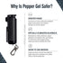 SABRE Safe Escape 3-In-1 Pepper Gel - With Seat Belt Cutter & Window Breaker, Snap Clip Keychain for Easy Carry