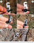 Rope Tensioner (Silver 20 Pack) - Aluminum Alloy Camping Tent Guyline Cord Adjuster for Hiking, Backpacking