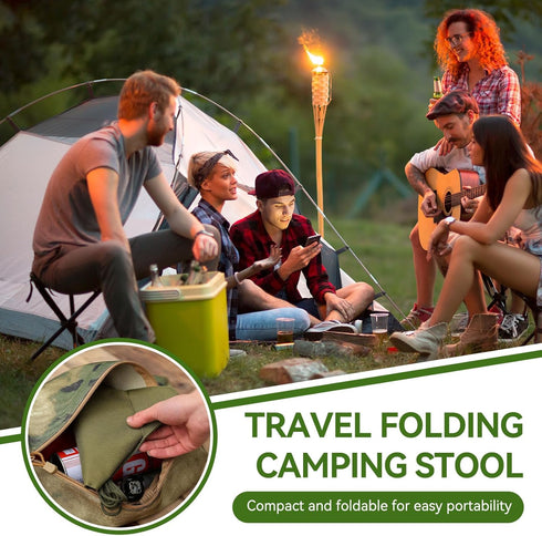 Cyrank Camping Tripod Stool Cloth, Travel Folding Camping Stool Folding Camping Chairs Portable Tripod Seat Outdoor