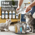 74oz/2.2L 4 4 Cat Water Fountain, Cat Fountain for Drinking - Pet Water Fountain Stainless Steel for Cats Inside