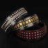 PET ARTIST Soft Leather Dog Collar for Large Dogs - Luxury Genuine Leather with Rivet Studded, 2 inch Wide (Fit 18-23")