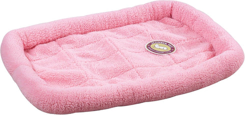 Slumber Pet Sherpa Crate Bed with Bumper-Style Cushioning for Comfort in Crate