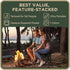RISIBIX 20 2 lb 3 200 lb Foldable Tripod Stool - Ultra Portable Seat for Tall People, High - Hunting Chair & Hidden