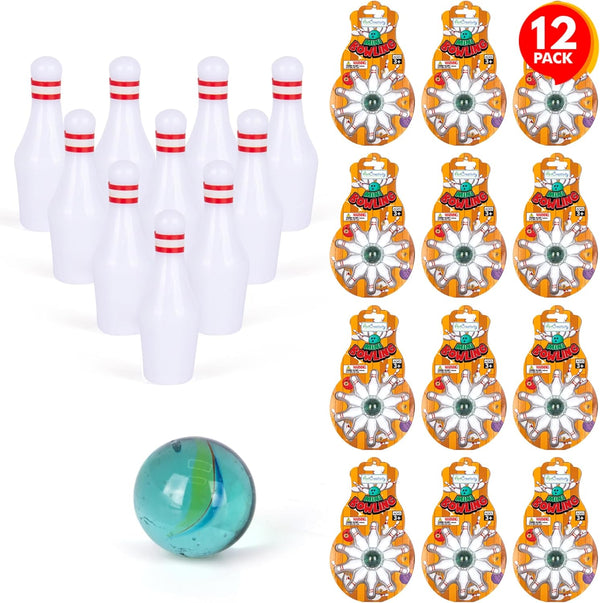 ArtCreativity Bowling Party Favors (Pack of 12) Each Set Includes 10 Miniature