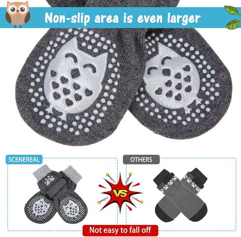 SCENEREAL Anti Slip Dog Socks, Grippy Socks for Hot/Cold Pavement, Paw Protectors for Senior Dogs, Indoor Outdoor Use