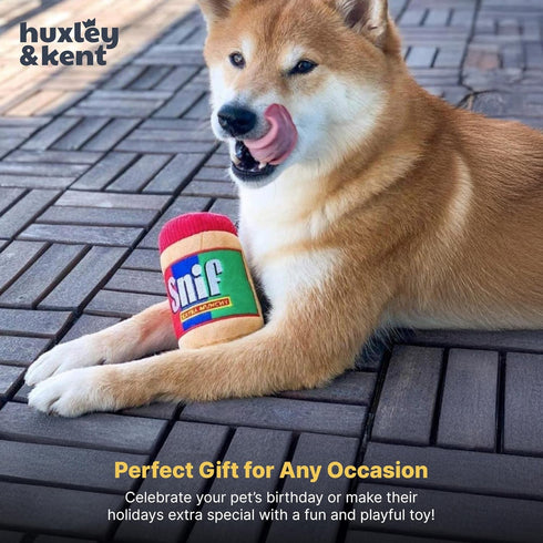 Huxley & Kent Plush Dog Toy with Squeaker - Power Plush Stuffed Toy for Dogs, Snif, Small